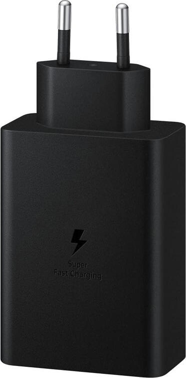Incarcator de perete Samsung 65W Trio EP-T6530 Adaptor Alimentare cu 2x USB-C si 1x USB-A, Super Fast Charging 2.0, PD, Negru