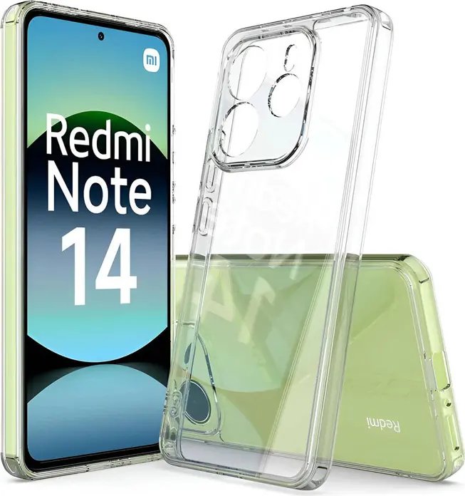 Husa WOO pentru Xiaomi Redmi Note 14 Pro 4G, TPU Transparent Shockproof, Profil Slim cu Margini Ranforsate, Protectie Ecran si Camera, 6.67 inch