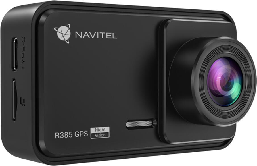 Navitel R385 GPS Dash Cam 2K 1440p DVR with GC4653 Sensor, 140 Degree Wide Angle, IPS Display, G-Sensor, Parking Mode, Magnetic Mount, Black
