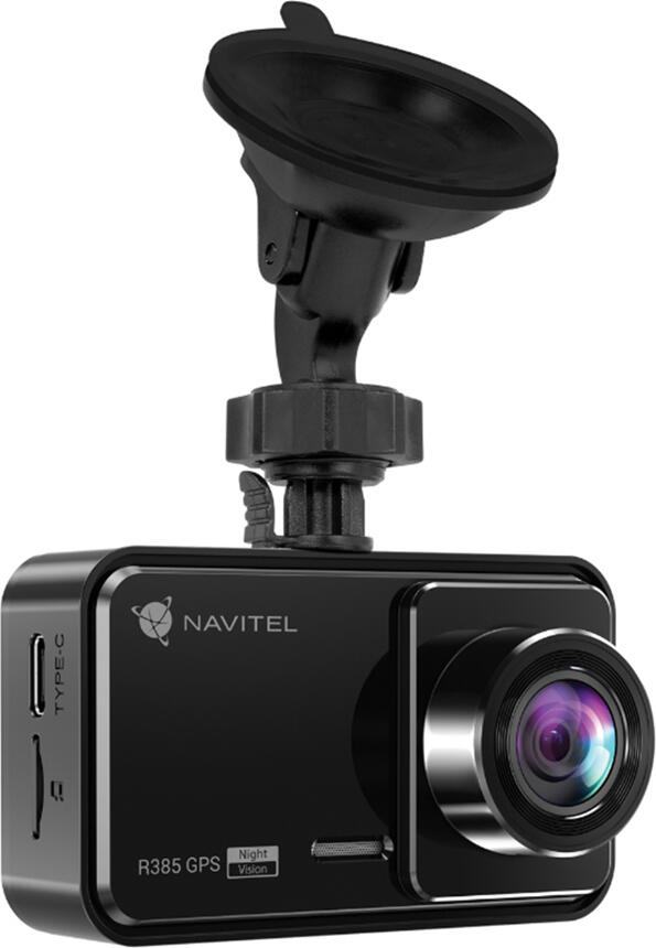Navitel R385 GPS Dash Cam 2K 1440p DVR with GC4653 Sensor, 140 Degree Wide Angle, IPS Display, G-Sensor, Parking Mode, Magnetic Mount, Black