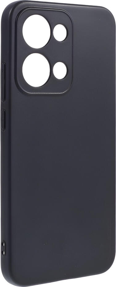 WOO Neo Soft Silicone Case for Oppo Reno 13 5G, Black, Slim Flexible Shockproof Cover with Microfiber Lining, Anti-Slip and Dust Resistant Protection
