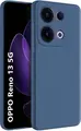 Чехол WOO Neo Soft из мягкого силикона для Oppo Reno 13 5G, Синий, тонкий гибкий противоударный кейс с подкладкой из микрофибры, противоскользящий и пылезащитный