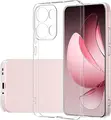 Чехол WOO для Oppo Reno 13 Pro 5G, прозрачный противоударный кейс из мягкого TPU, защита от отпечатков пальцев и скольжения с приподнятыми краями
