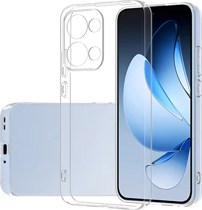 Чехол WOO из мягкого TPU для Oppo Reno 13 5G, прозрачный противоударный защитный кейс с антиотпечатным покрытием и защитой экрана и камеры