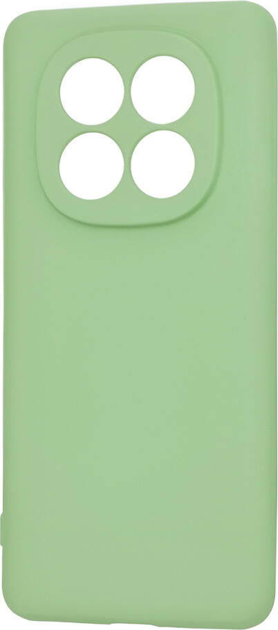 WOO Liquid Silicone Case for Xiaomi Redmi Note 14 Pro 5G, Green, Soft-Touch Matte Shock-Resistant Cover with Microfiber Lining, Minimalist Protective Shell