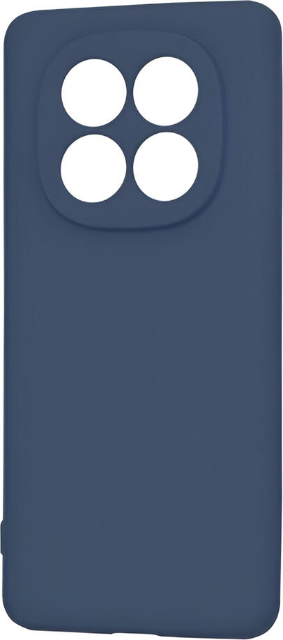 WOO Case for Xiaomi Redmi Note 14 Pro 4G, Blue, Liquid Silicone Shock-Resistant Cover with Microfiber Lining, Anti-Fingerprint and Scratch-Resistant