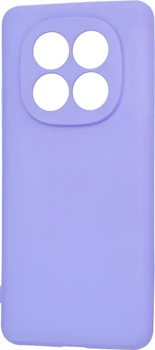 WOO Liquid Silicone Case for Xiaomi Redmi Note 14 Pro 5G, Purple Soft-Touch Matte Shock-Resistant Cover with Microfiber Lining, Minimalist Protective Shell