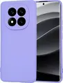 WOO Liquid Silicone Case for Xiaomi Redmi Note 14 Pro 5G, Purple Soft-Touch Matte Shock-Resistant Cover with Microfiber Lining, Minimalist Protective Shell
