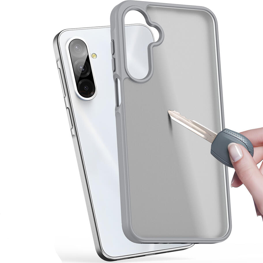 Husa Dux Ducis Yind pentru Samsung Galaxy A26 5G, Culoare Gri, Protectie Shockproof din TPU si PC Hibrid cu Captusala din Microfibra si Orificii pentru Cordon
