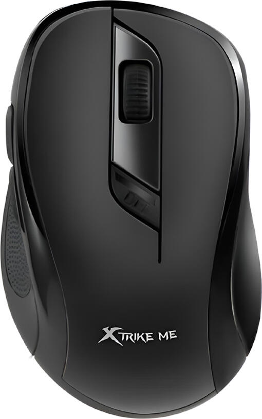 Xtrike Me GW-109 Wireless Gaming Mouse, 2.4 GHz Optical Sensor, 1200 DPI, 6 Buttons, Ergonomic Matte Anti-Slip Design, Black