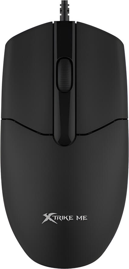 Xtrike Me GM-124 Wired Optical Gaming Mouse, 1000 DPI, 3 Buttons, Ergonomic Right-Handed Design, Durable Plastic, USB, Color: BK