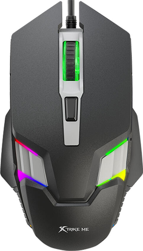 Xtrike Me GM-110 Wired Gaming Mouse, Optical Sensor up to 3600 DPI, 4 Buttons, RGB Backlight, Ergonomic Anti-Slip Design, USB, 1.5m Cable