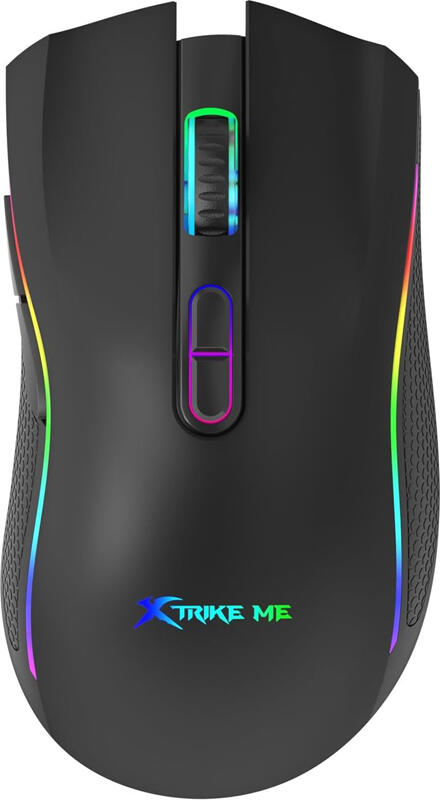 Xtrike Me GM-314 Wired Gaming Mouse, Optical Sensor up to 7200 DPI, 7 Buttons, Dynamic RGB Backlight, Ergonomic Anti-Slip Design, Braided USB Cable