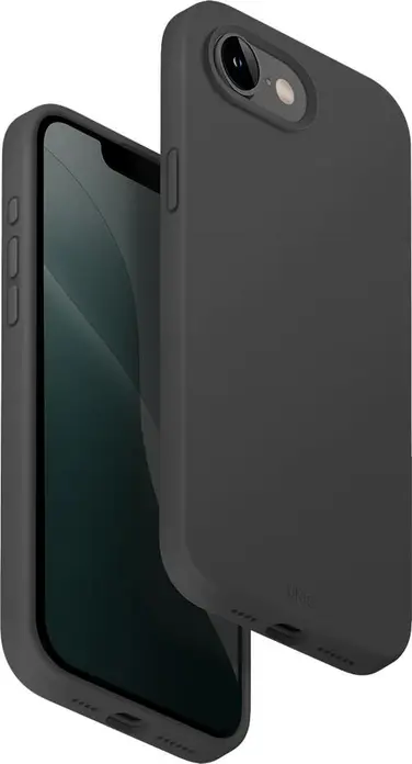 Husa Uniq Lino Hybrid Magclick pentru iPhone 16e, iPhone 17e, TPU si Silicone Shock-Resistant, Captusala Microfibra, Incarcare Wireless Magnetica, Grey