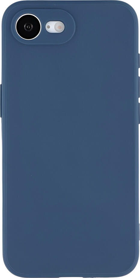 WOO Liquid Silicone Case Blue for iPhone 16E and iPhone 17E, Shockproof Slim Matte Cover with Microfiber Lining and Raised Camera Protection