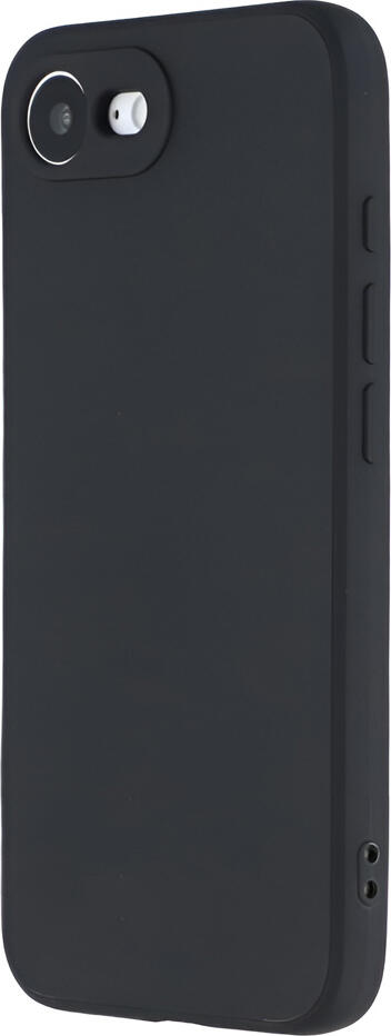 Husa WOO din Silicon Lichid pentru iPhone 16E si iPhone 17E, Culoare Negru, Protectie Shockproof Slim cu Captusala din Microfibra si Margini Ridicate
