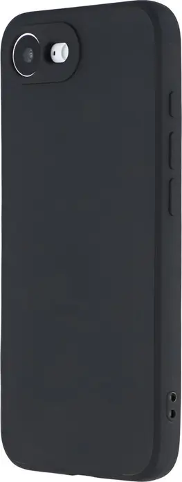 Husa WOO din Silicon Lichid pentru iPhone 16E si iPhone 17E, Culoare Negru, Protectie Shockproof Slim cu Captusala din Microfibra si Margini Ridicate