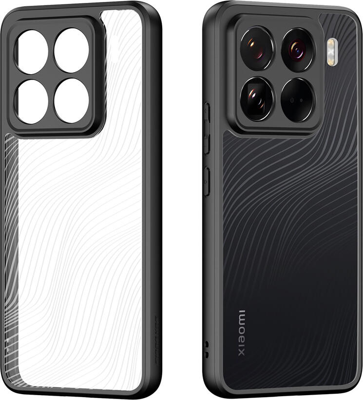 Dux Ducis Aimo Case for Xiaomi 15 Pro, Hybrid TPU and PC Shockproof Cover, Anti-slip Wave Texture, Matte Finish, Reinforced Corners, Black