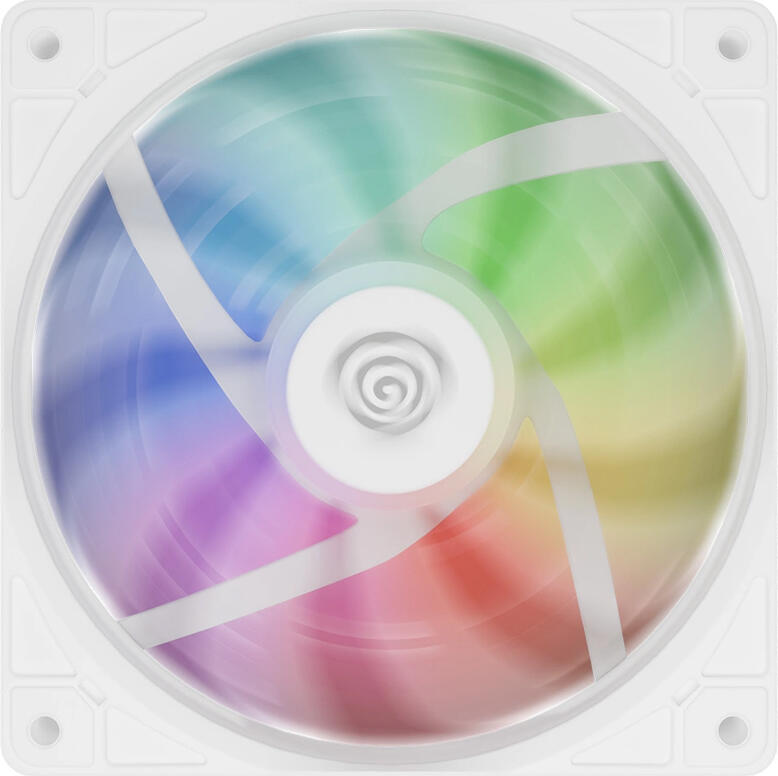 Genesis Oxal 120 ARGB Case Fan White, 120x120x25mm, 1450 RPM, Addressable RGB Lighting, Anti-Vibration Pads, NGF-2264