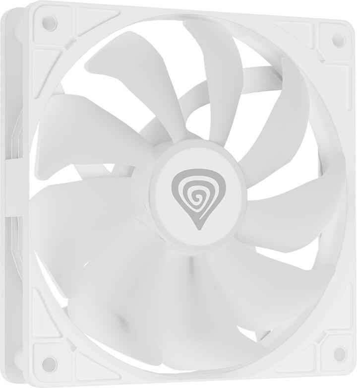 Genesis Oxal 120 ARGB Case Fan White, 120x120x25mm, 1450 RPM, Addressable RGB Lighting, Anti-Vibration Pads, NGF-2264
