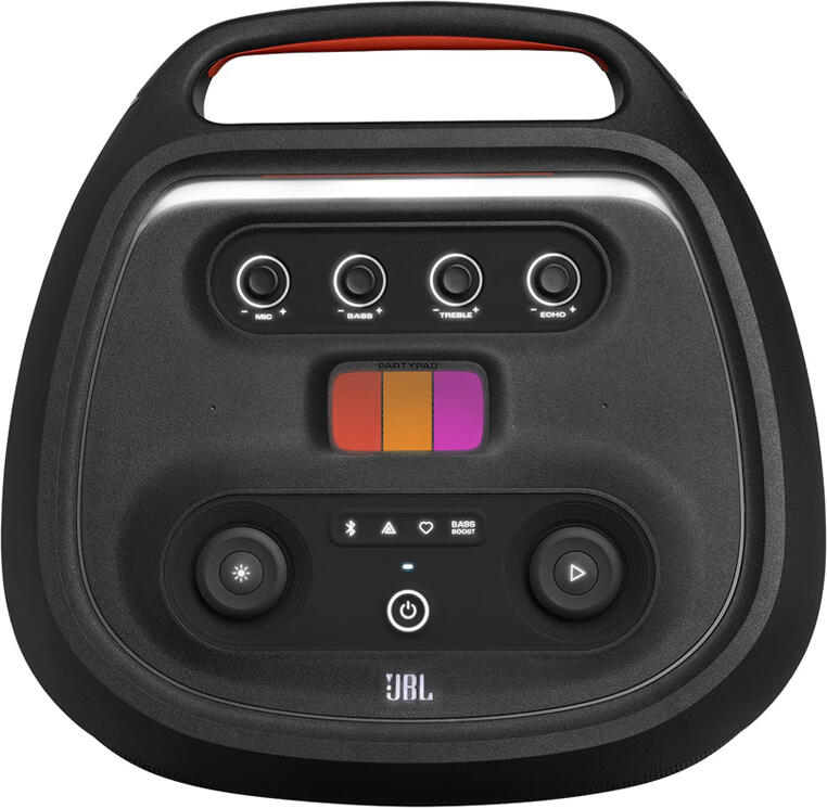 Box Parti JBL PartyBox Ultimate, Putere 1100W RMS, Dolby Atmos, Wi-Fi, Bluetooth 5.3, Rezistenta la stropiri IPX4, Spectacol de lumini, Negru