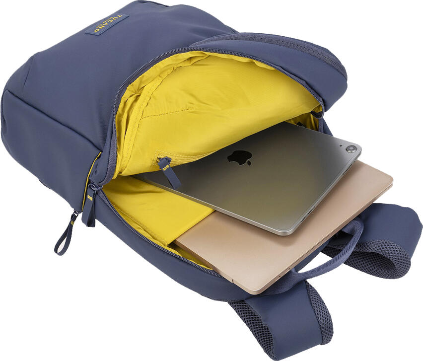 Rucsac Tucano Laser pentru Laptop 15.6 inch si MacBook Pro 16, Albastru, Material Reciclat Rezistent la Apa, Curele Ergonomice cu Peruta, BKLAS15