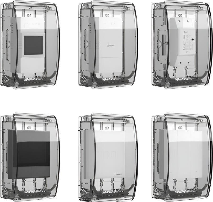 Cutie de protectie impermeabila Sonoff Waterproof Box R2 IP64 pentru intrerupatoare inteligente, Material PC V0 rezistent la foc si praf, 152.5 x 100 x 48 mm, Transparenta