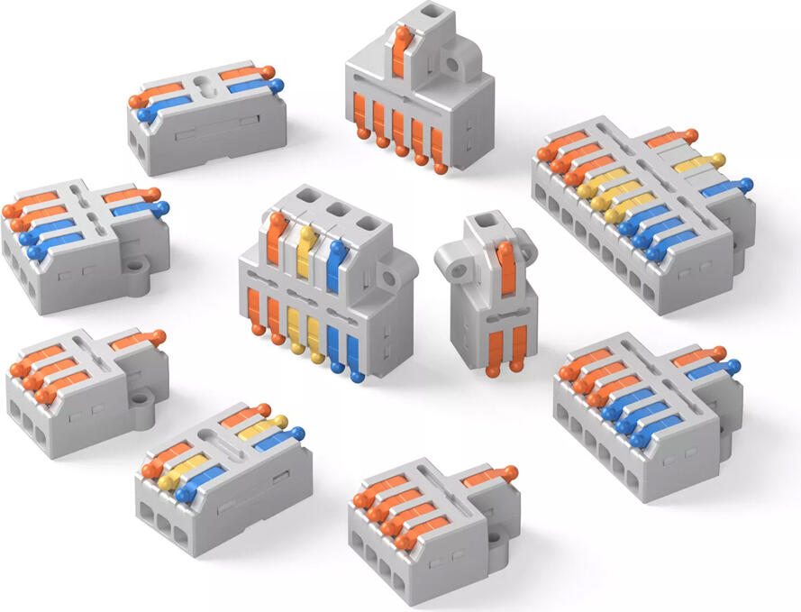 Sonoff D1-2 Lever-type Quick Wire Connector Kit, 32A 250V, 0.2-4mm2 Solid 0.2-2.5mm2 Flexible Wire, Flame-retardant PC, Tool-less Reusable Installation