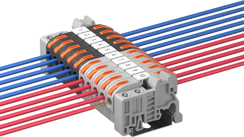 Conectori pentru sina DIN Sonoff 211 Borne Terminale 32A 250V 0.08-4.0mm² Instalare fara instrumente cu cleme lever 35mm Sina PA66 Nylon ignifug