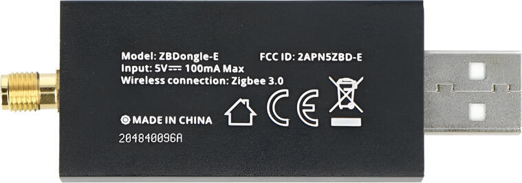 Sonoff ZBDongle-E Adaptor USB Zigbee 3.0 Dongle Plus cu Chipset EFR32MG21, Antenă Externă SMA, Carcasă din Aluminiu pentru Home Assistant și Zigbee2MQTT