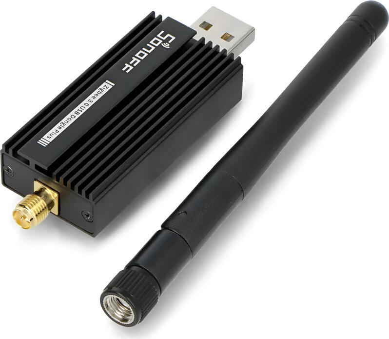Sonoff ZBDongle-E Adaptor USB Zigbee 3.0 Dongle Plus cu Chipset EFR32MG21, Antenă Externă SMA, Carcasă din Aluminiu pentru Home Assistant și Zigbee2MQTT