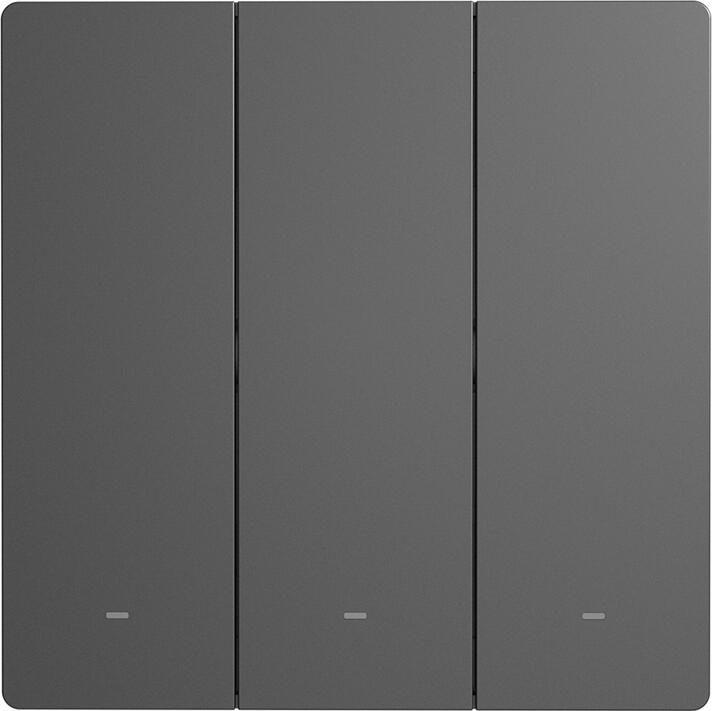 Sonoff SwitchMan M5 Wi-Fi Smart Wall Switch, 3 Gang, Neutral Wire Required, App and Voice Control, Timer and Inching Settings, Dim Gray