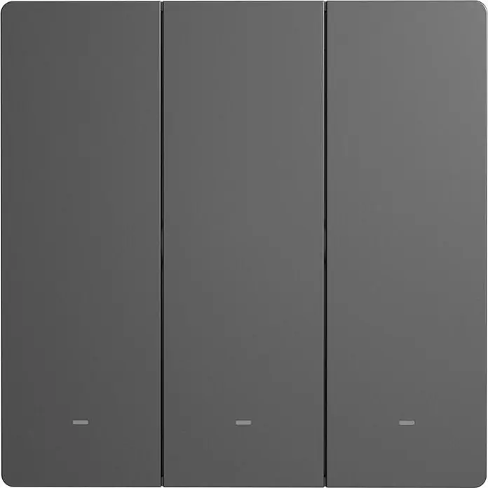 Sonoff SwitchMan M5 Wi-Fi Smart Wall Switch, 3 Gang, Neutral Wire Required, App and Voice Control, Timer and Inching Settings, Dim Gray