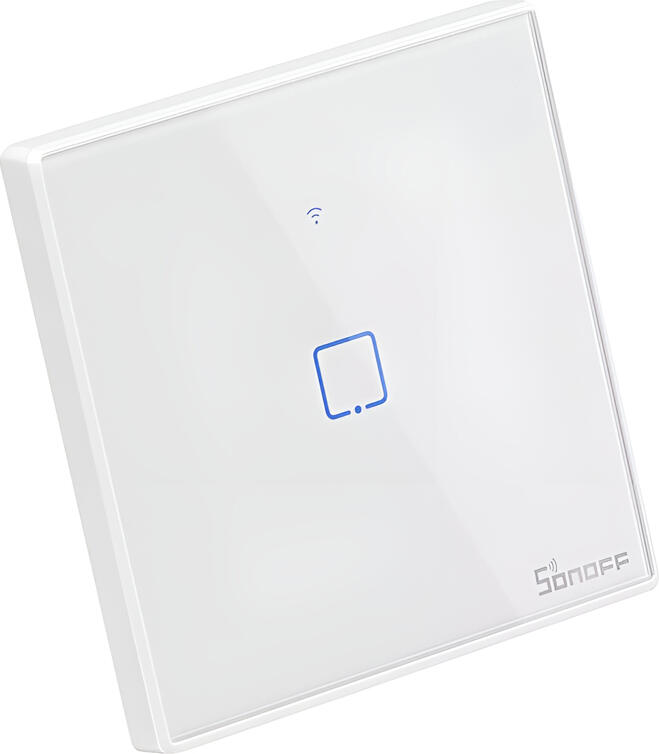 Intrerupator Smart cu Touch Sonoff Seria TX, 1-gang, Wi-Fi, Panou din Sticla Temperata, Control prin Aplicatia eWeLink, Compatibil Alexa si Google Assistant
