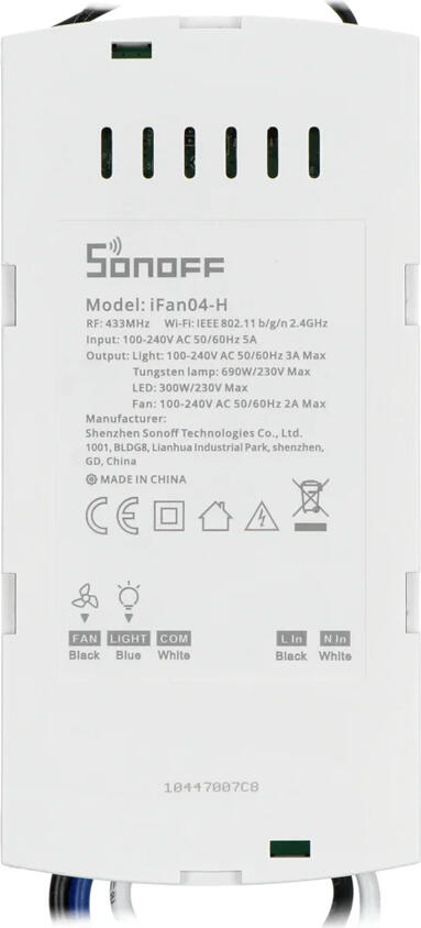 Sonoff Wi-Fi Ceiling Fan And Light Controller iFan04-H