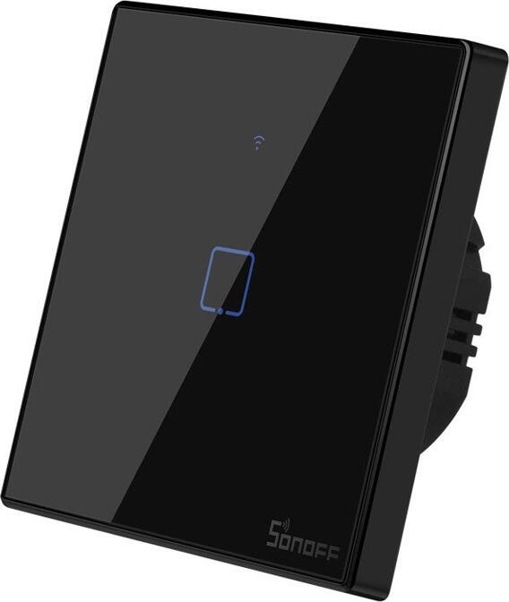 Sonoff Wi-Fi Smart Touch Wall Switch TX Series 1-Gang (Neutral Wire), Black
