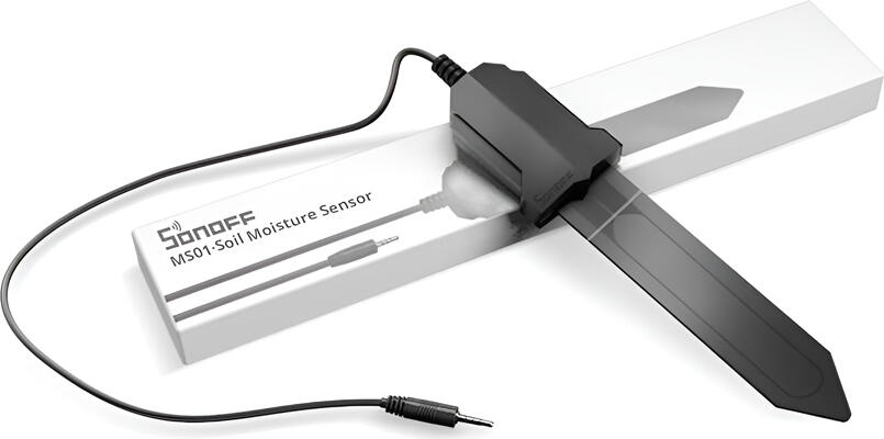 Sonoff MS01 Smart Capacitive Soil Moisture Sensor, IP55 Waterproof, 0-100% RH Range, RJ9 Connector, Compatible with TH Elite, Origin, TH10, TH16