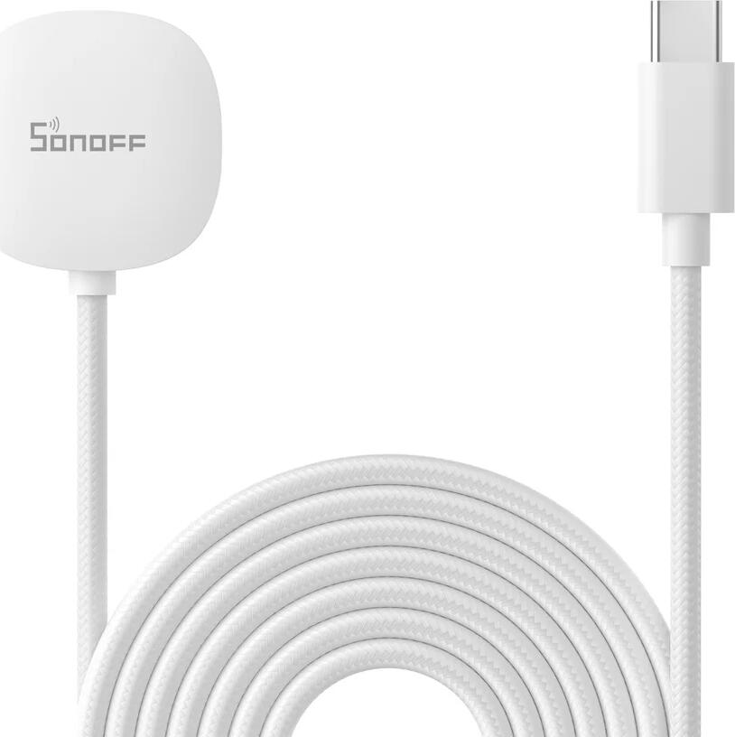 Sonoff SNZB-05P Zigbee 3.0 Water Leak Sensor, IP67 Waterproof Liquid Detector with 2m Extension Cable, CR2477 Battery, White ABS