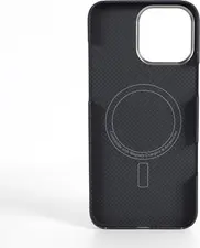 VANTA Case Carbon Ring Plain 600D Magsafe for iPhone 16, Plain Black