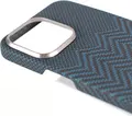 VANTA Carbon Ring Weaving M MagSafe Case for iPhone 16 Pro Max and iPhone 16, M-Blue Semi-matte Carbon Fiber and Hard Polycarbonate Shockproof Slim Cover