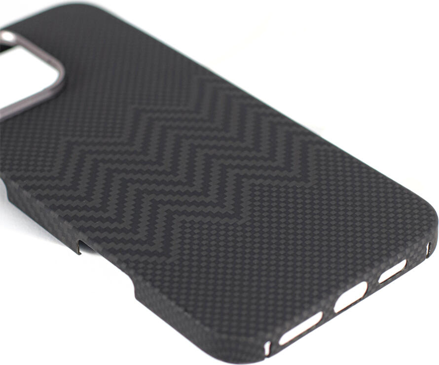 VANTA Carbon Ring Weaving M MagSafe Case for iPhone 16, Hybrid TPU Polycarbonate Woven Carbon Fiber Texture, Shockproof Protective Cover