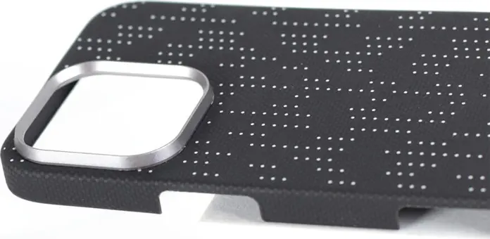 Чехол VANTA Carbon Silkscreen Fleck MagSafe для iPhone 16, ударопрочный защитный кейс из углеродного волокна и TPU с магнитным кольцом