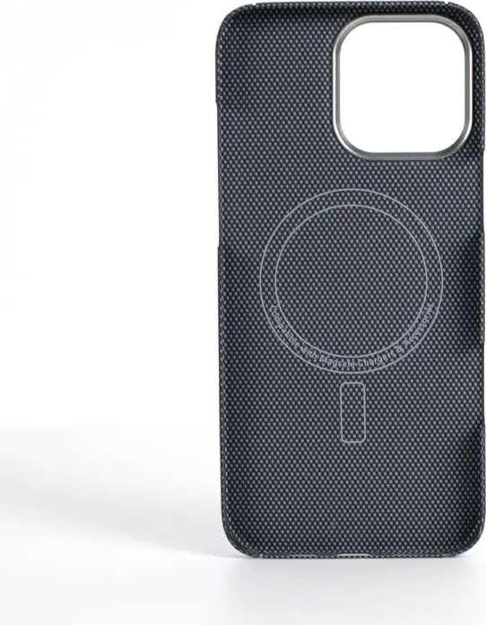 VANTA Carbon Ring Plain 600D MagSafe Case for iPhone 16 Pro Max, Shock-Resistant Carbon Fiber TPU Polycarbonate Cover with Magnetic Wireless Charging
