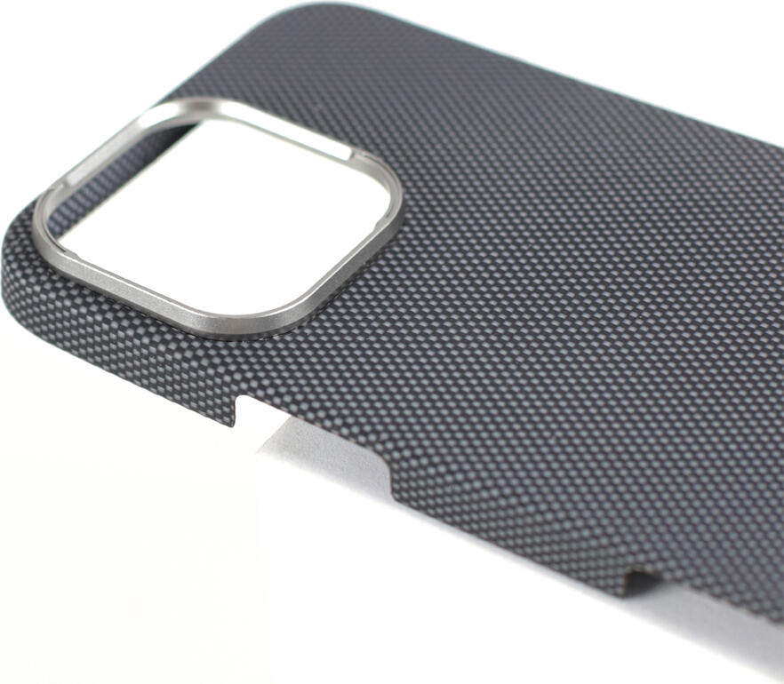 VANTA Carbon Ring Plain 600D MagSafe Case for iPhone 16 Pro Max, Shock-Resistant Carbon Fiber TPU Polycarbonate Cover with Magnetic Wireless Charging