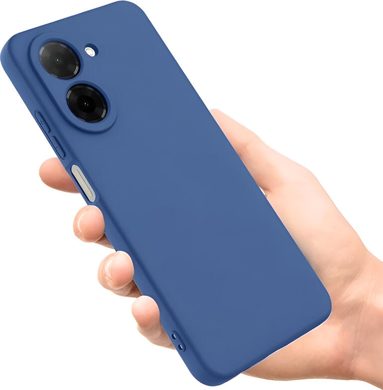 WOO Liquid Silicone Case for Redmi A5, Blue, Soft-Touch Protective Cover with Precise Cutouts for Ports and Camera, 173mm