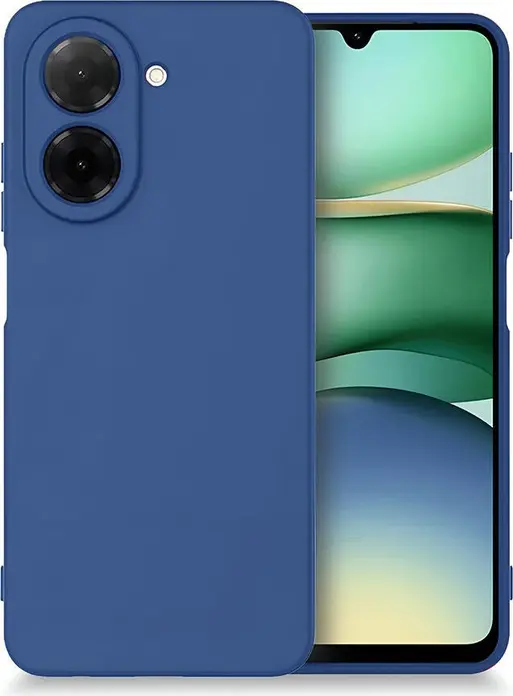 WOO Liquid Silicone Case for Redmi A5, Blue, Soft-Touch Protective Cover with Precise Cutouts for Ports and Camera, 173mm