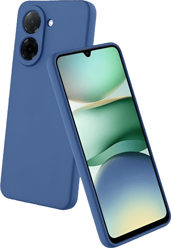 WOO Liquid Silicone Case for Redmi A5, Blue, Soft-Touch Protective Cover with Precise Cutouts for Ports and Camera, 173mm