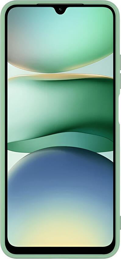 WOO Liquid Silicone Case for Redmi A5, Green, Soft-Touch Protective Cover with Precise Cutouts for Ports and Camera, 173mm