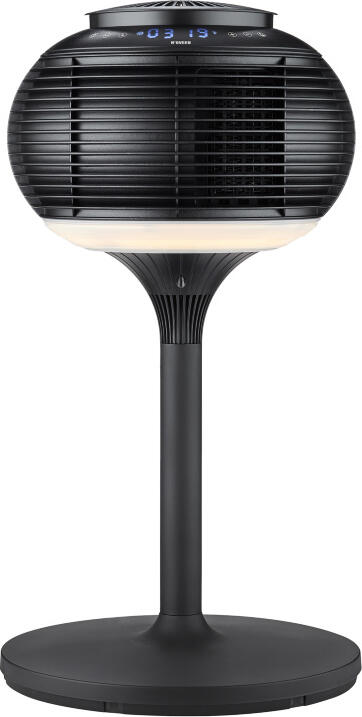 NOVEEN F780 X-LINE 3-in-1 Dome Fan Heater and LED Lamp, HEPA H12 Air Purifier, 12 Speed Levels, 6 Heating Modes, Touch Control & Remote, Black