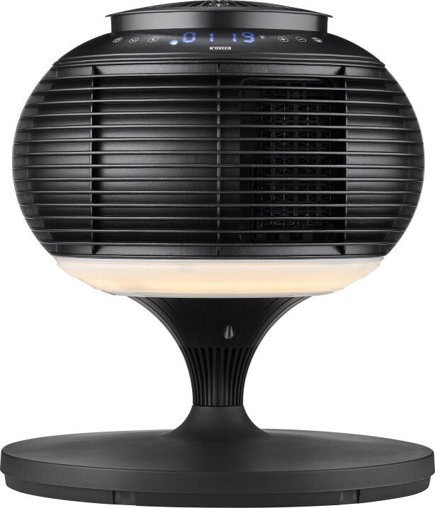 NOVEEN F780 X-LINE 3-in-1 Dome Fan Heater and LED Lamp, HEPA H12 Air Purifier, 12 Speed Levels, 6 Heating Modes, Touch Control & Remote, Black